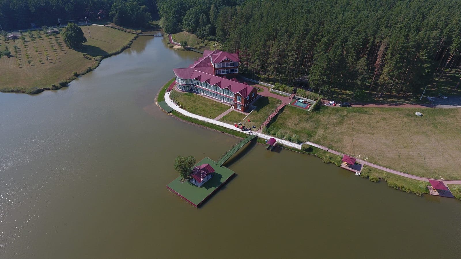 Дорожки из резиновой крошки на базе отдыха — Спасск / Липяги