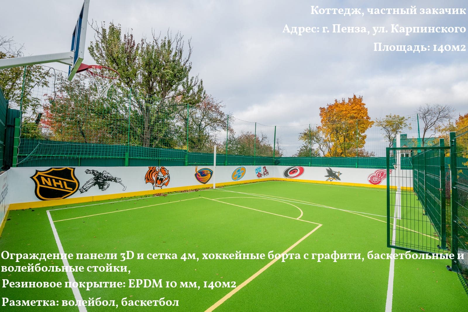 Частная спортплощадка на ул. Карпинского — Пенза